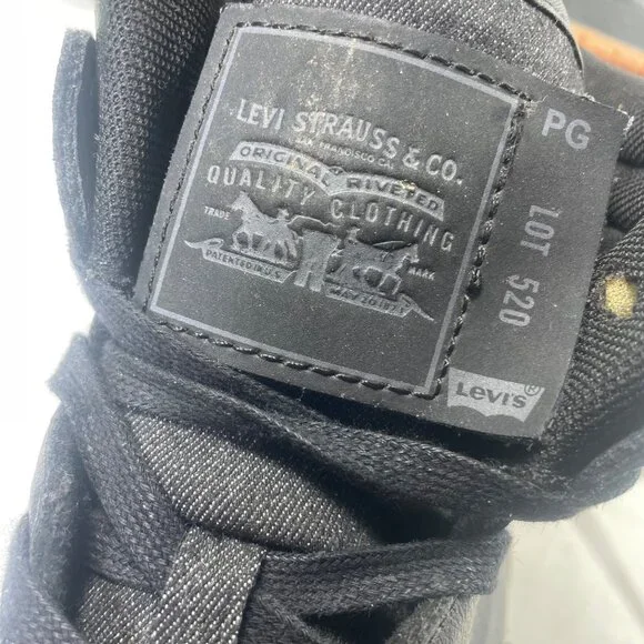 Levi's Mens 520 BB Hi FM Fashion Black Hightop Sneaker Shoe Size 12 - Picture 4 of 8